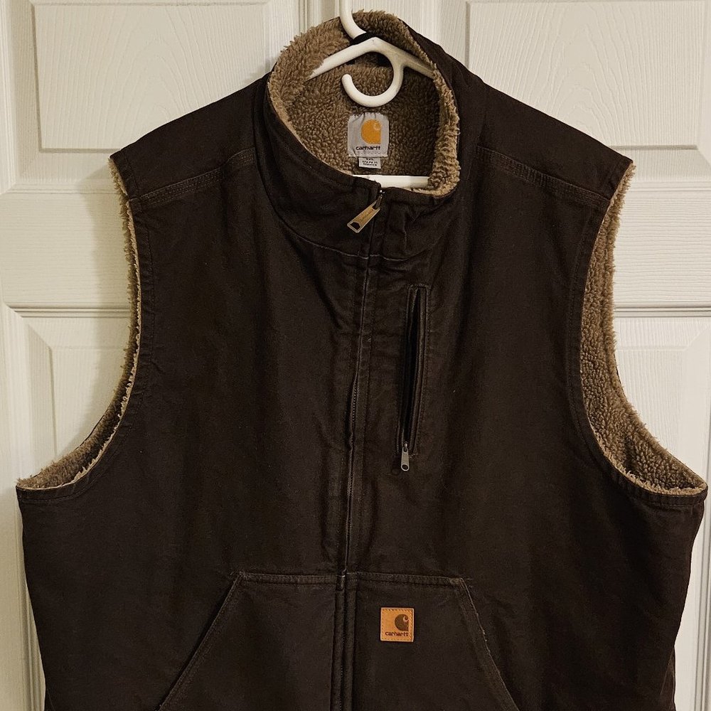 Men's Carhartt Men's Duck Sherpa-Lined Vest XXL